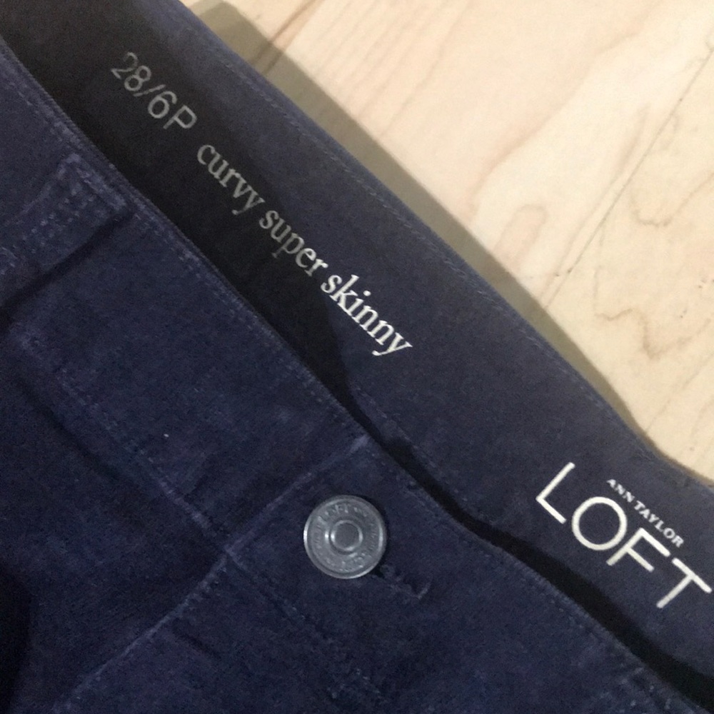 Ann Taylor Loft Midnight Blue Corduroys